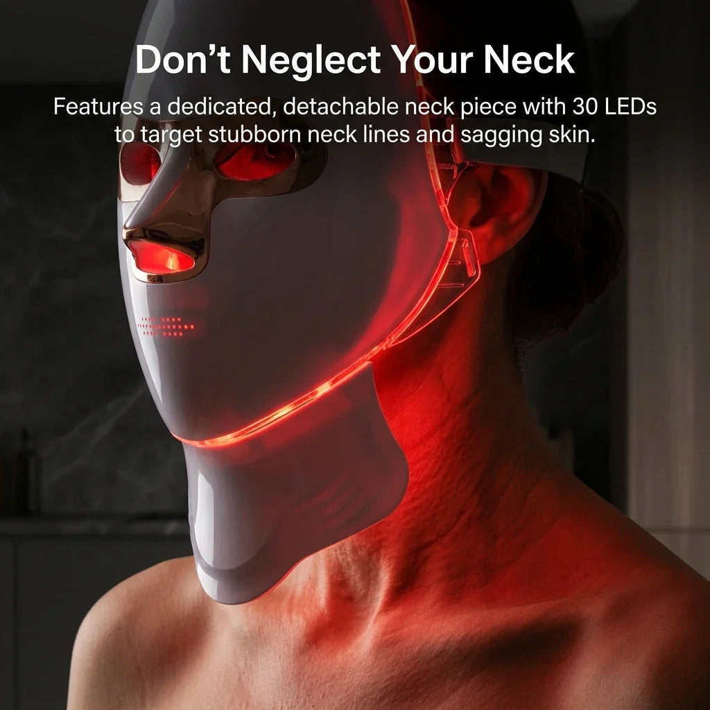 Wireless LED Light Therapy Mask for Face and Neck