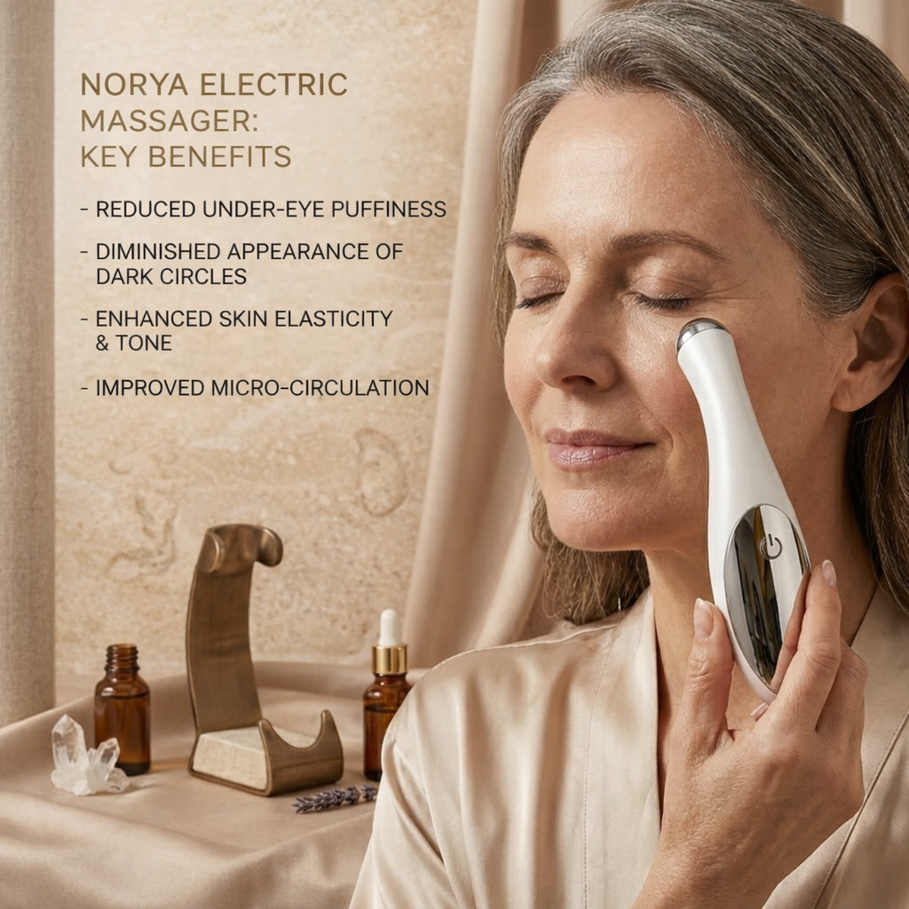 Norya Electric Eye Massager for Dark Circles & Wrinkles – EMS Skin Tightening Device Norya Skin