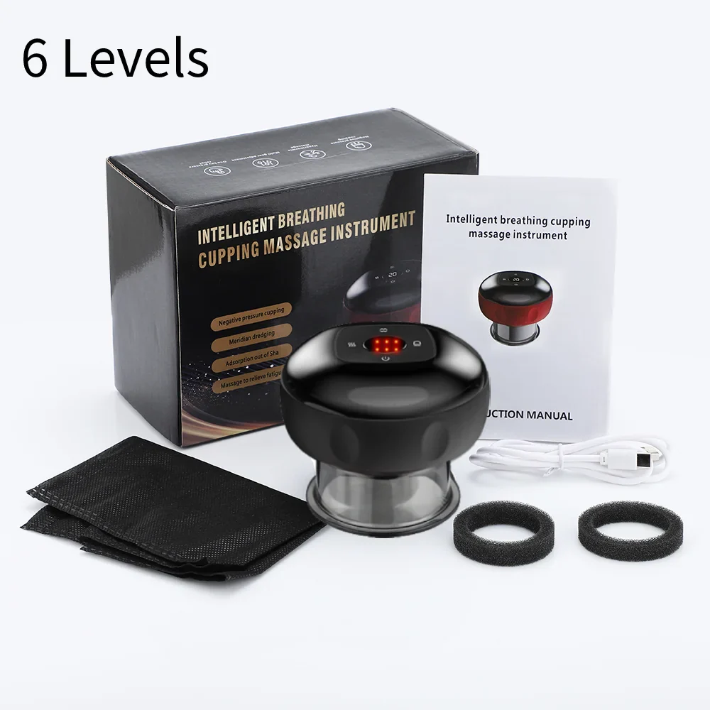 Electric Vacuum Cupping Massage Device Heating Negative Pressure Scraping Dispel Dampness Relieve Fatigue Slim Body Massager