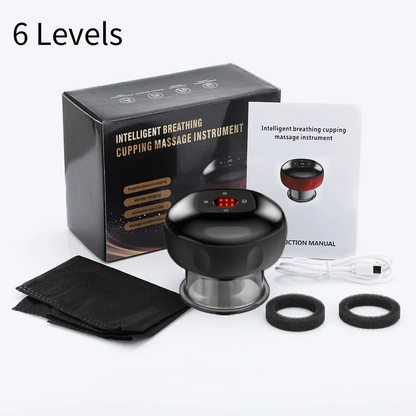 Electric Vacuum Cupping Massage Device Heating Negative Pressure Scraping Dispel Dampness Relieve Fatigue Slim Body Massager
