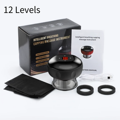 Electric Vacuum Cupping Massage Device Heating Negative Pressure Scraping Dispel Dampness Relieve Fatigue Slim Body Massager