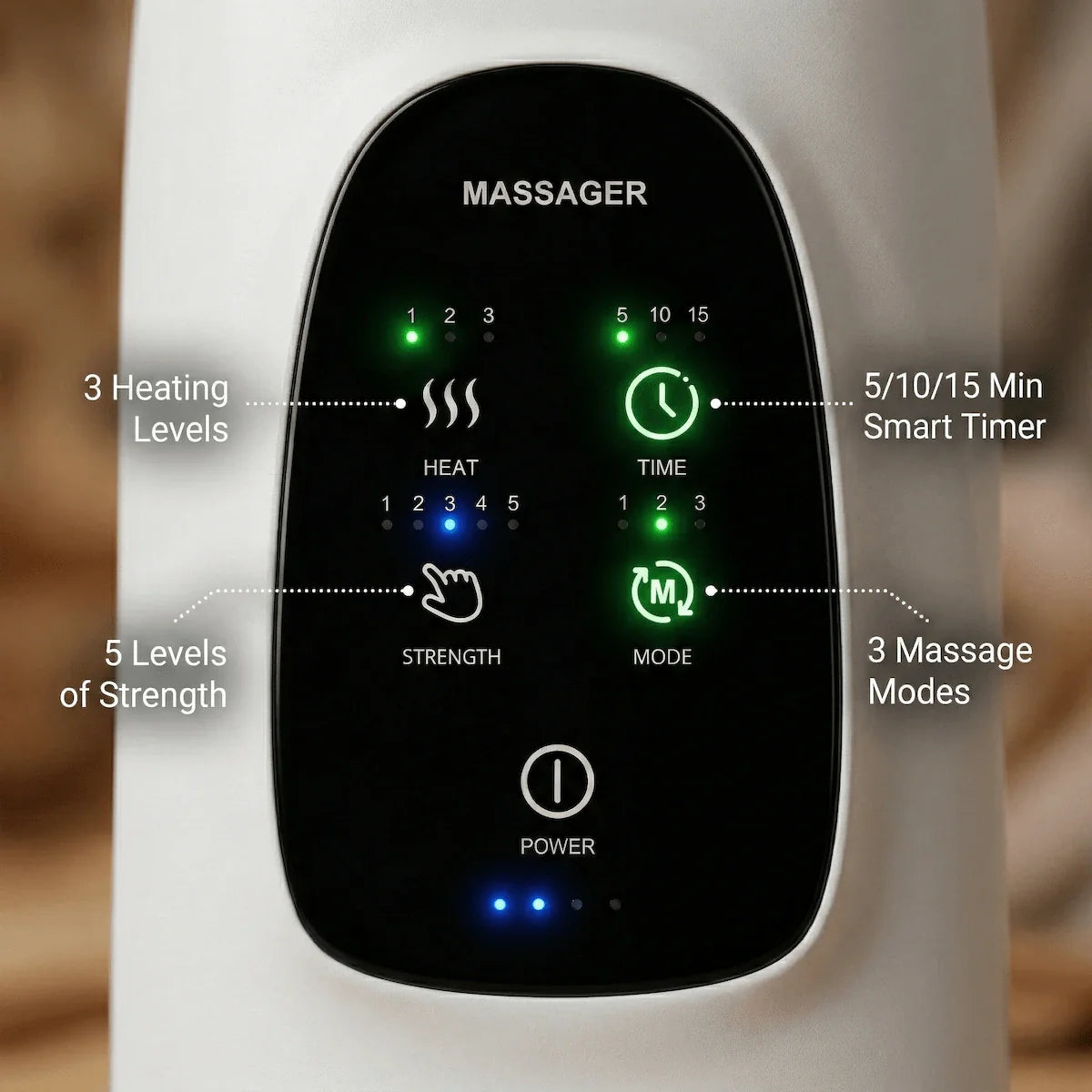 Heated Hand Massager with Deep Compression