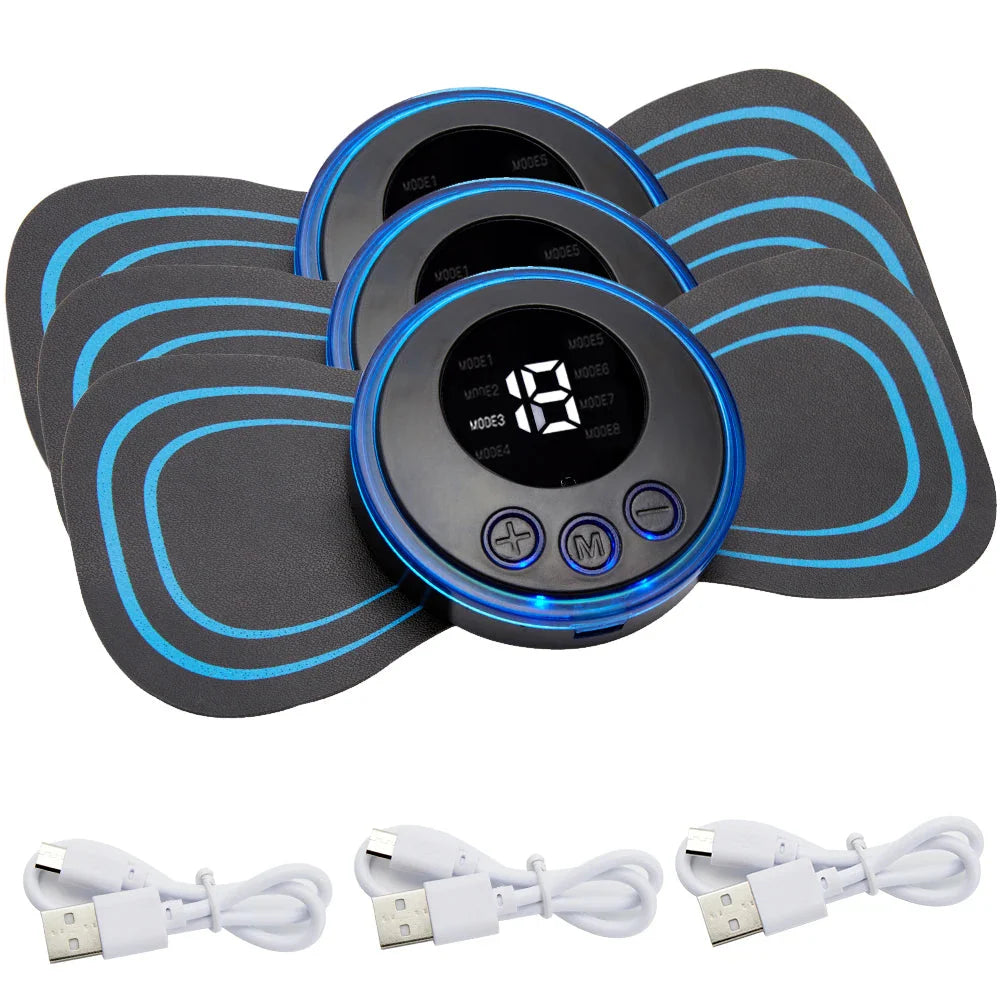EMS Electric Pulse Neck Massager Cervical Massage Patch Back Sticker Muscle Stimulator Portable Relief Pain Relax Massageador