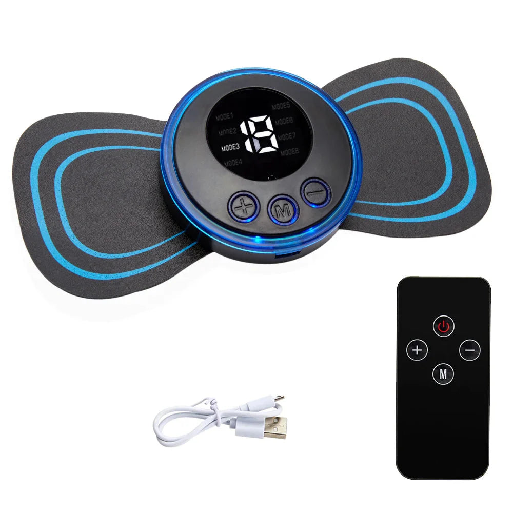 EMS Electric Pulse Neck Massager Cervical Massage Patch Back Sticker Muscle Stimulator Portable Relief Pain Relax Massageador