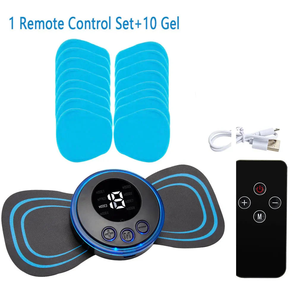 EMS Electric Pulse Neck Massager Cervical Massage Patch Back Sticker Muscle Stimulator Portable Relief Pain Relax Massageador