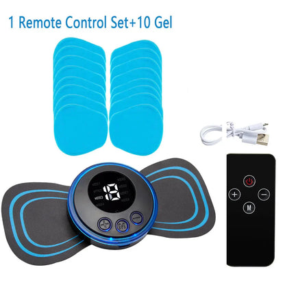 EMS Electric Pulse Neck Massager Cervical Massage Patch Back Sticker Muscle Stimulator Portable Relief Pain Relax Massageador