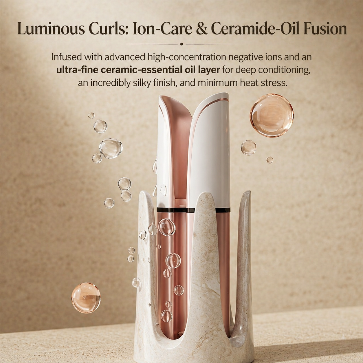 Automatic Hair Curler Rotating Curling Iron – Ceramic Curling Wand for Long Lasting Curls, Fast Heat Styling Tool for Women