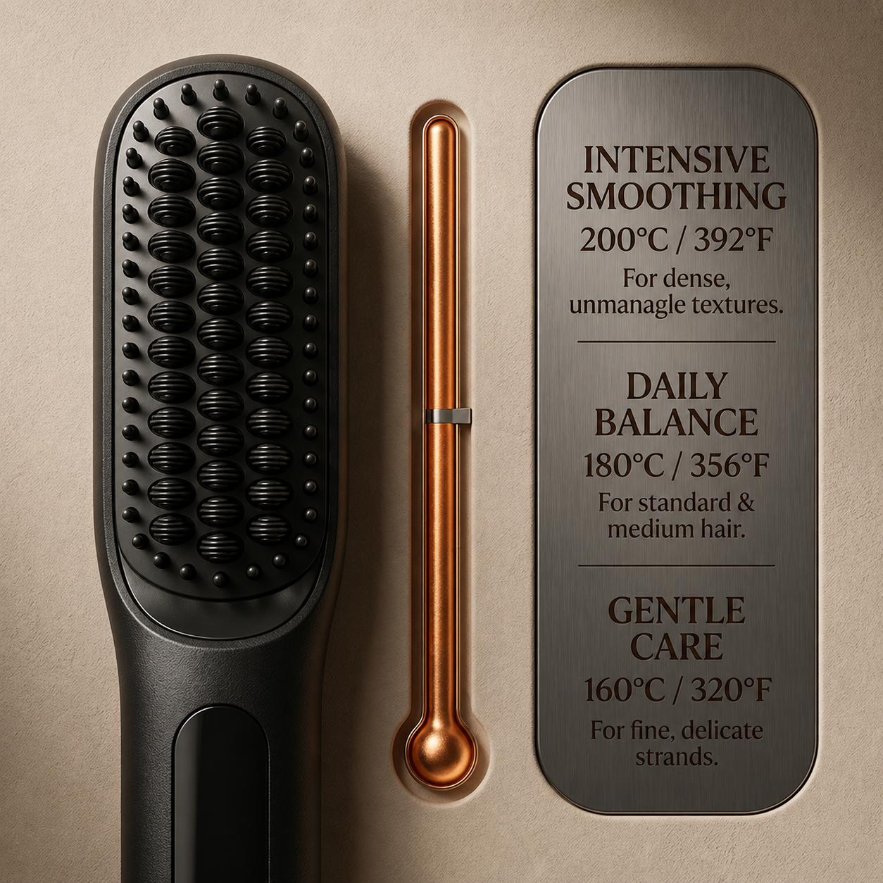 Hair Straightening Brush for Frizzy Hair – Heated Straightener Comb for Fast Smoothing, Anti Frizz Styling & Sleek Straight Hair