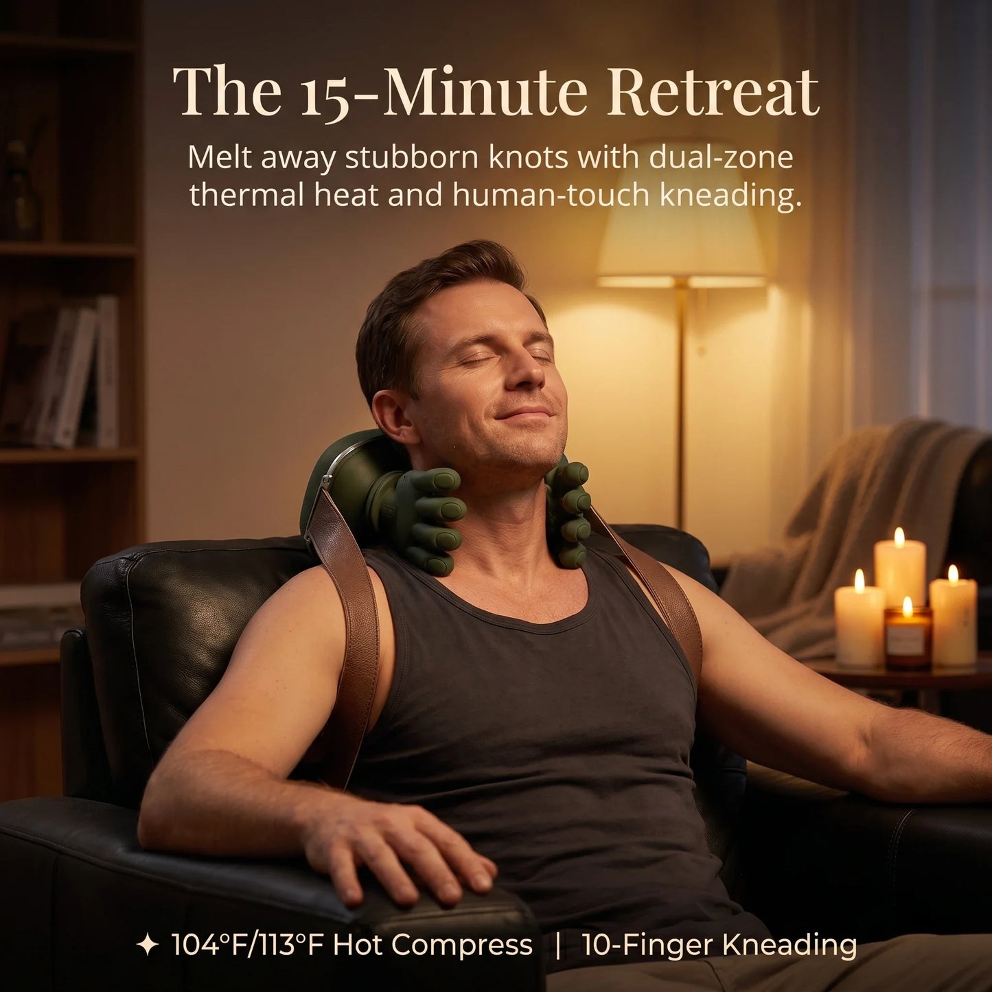 Hands-Free Heated Neck and Shoulder Massager
