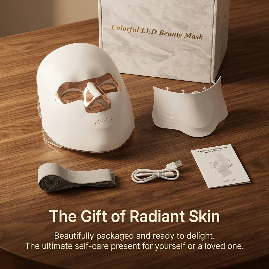 Wireless LED Light Therapy Mask for Face and Neck