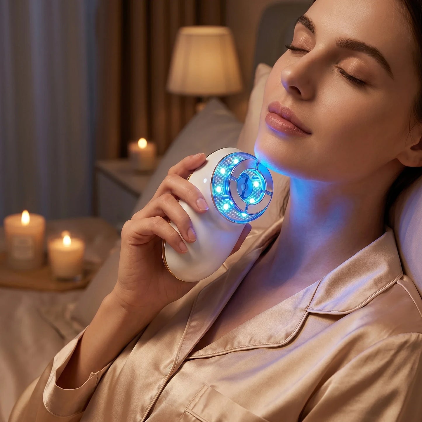 LED Face & Neck Sculpting Massager with EMS Suction