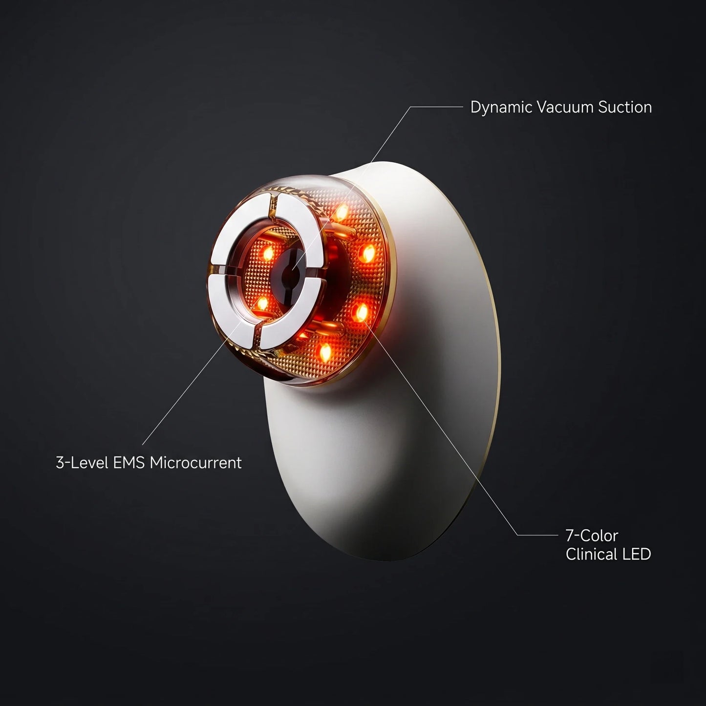 LED Face & Neck Sculpting Massager with EMS Suction