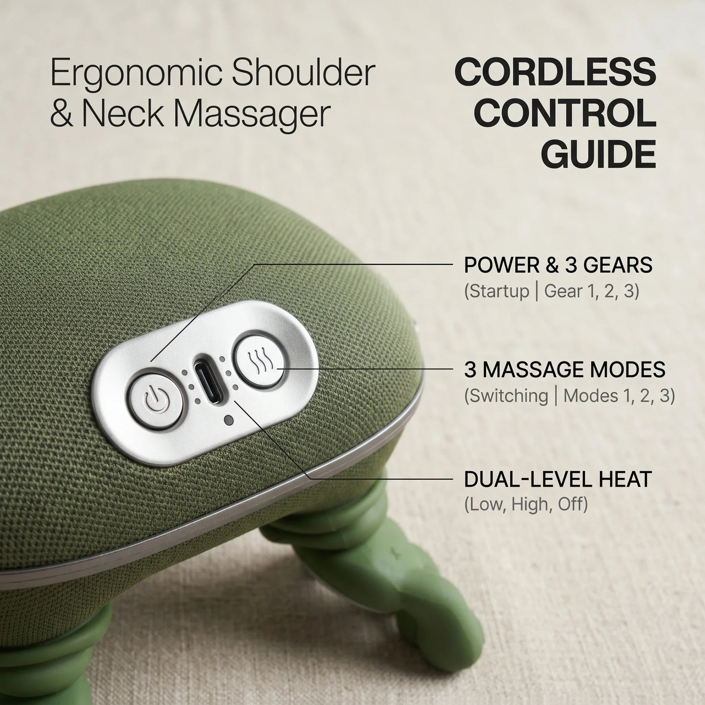 Hands-Free Heated Neck and Shoulder Massager