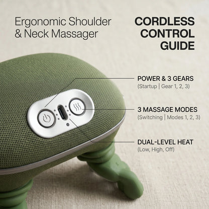 Hands-Free Heated Neck and Shoulder Massager