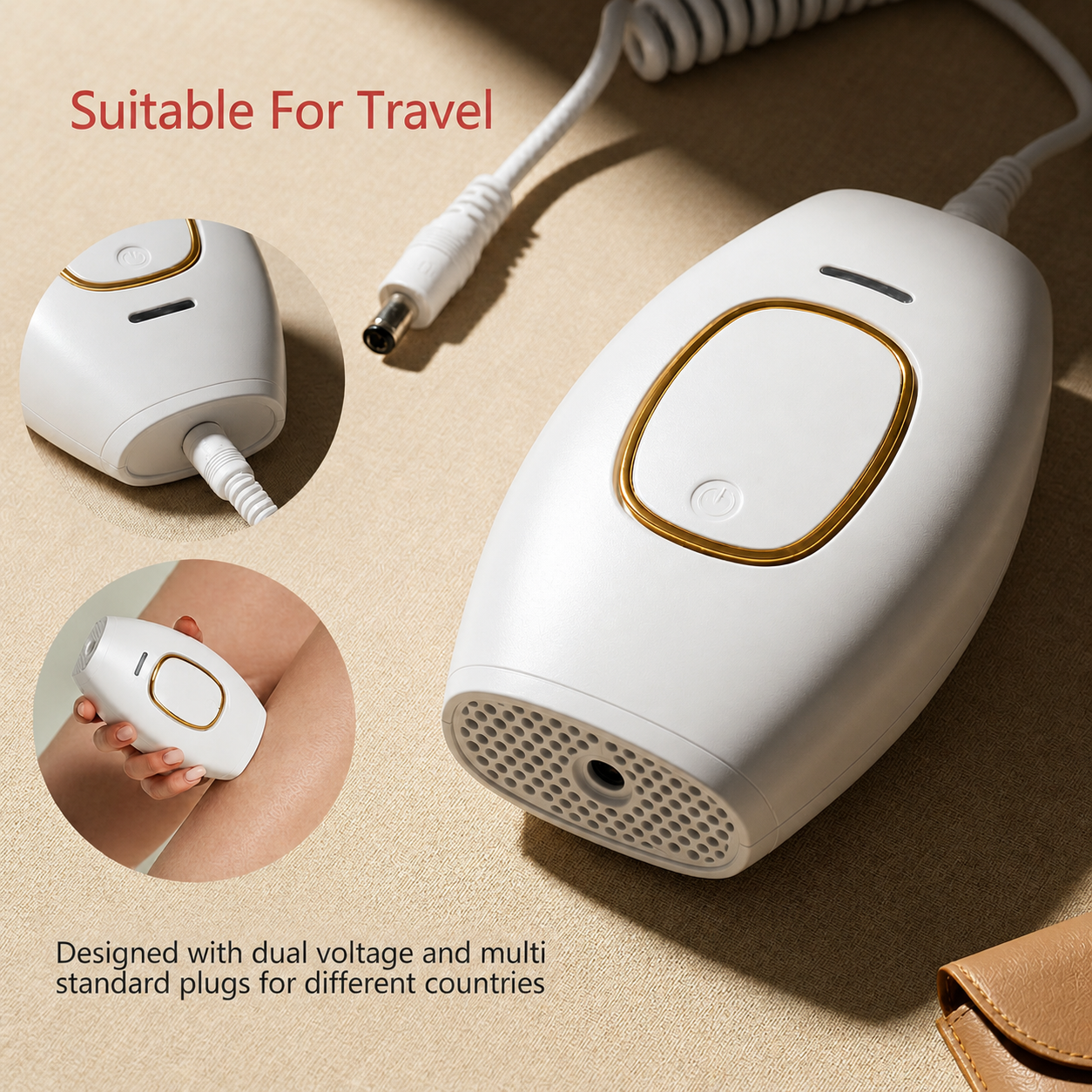 IPL Laser Hair Removal Device for Face & Body – Long Term Hair Reduction Tool for Women & Men, Painless At Home Hair Removal System