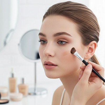 Pinceau Maquillage Professionnel en Poils Synthétiques