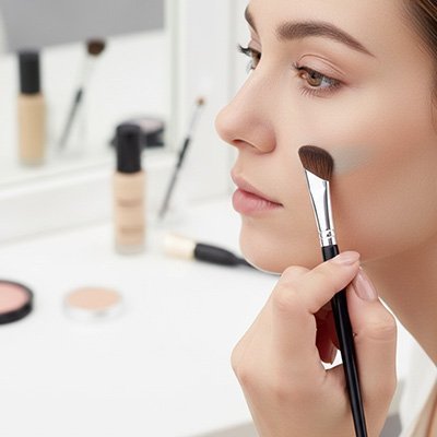 Pinceau Maquillage Professionnel en Poils Synthétiques