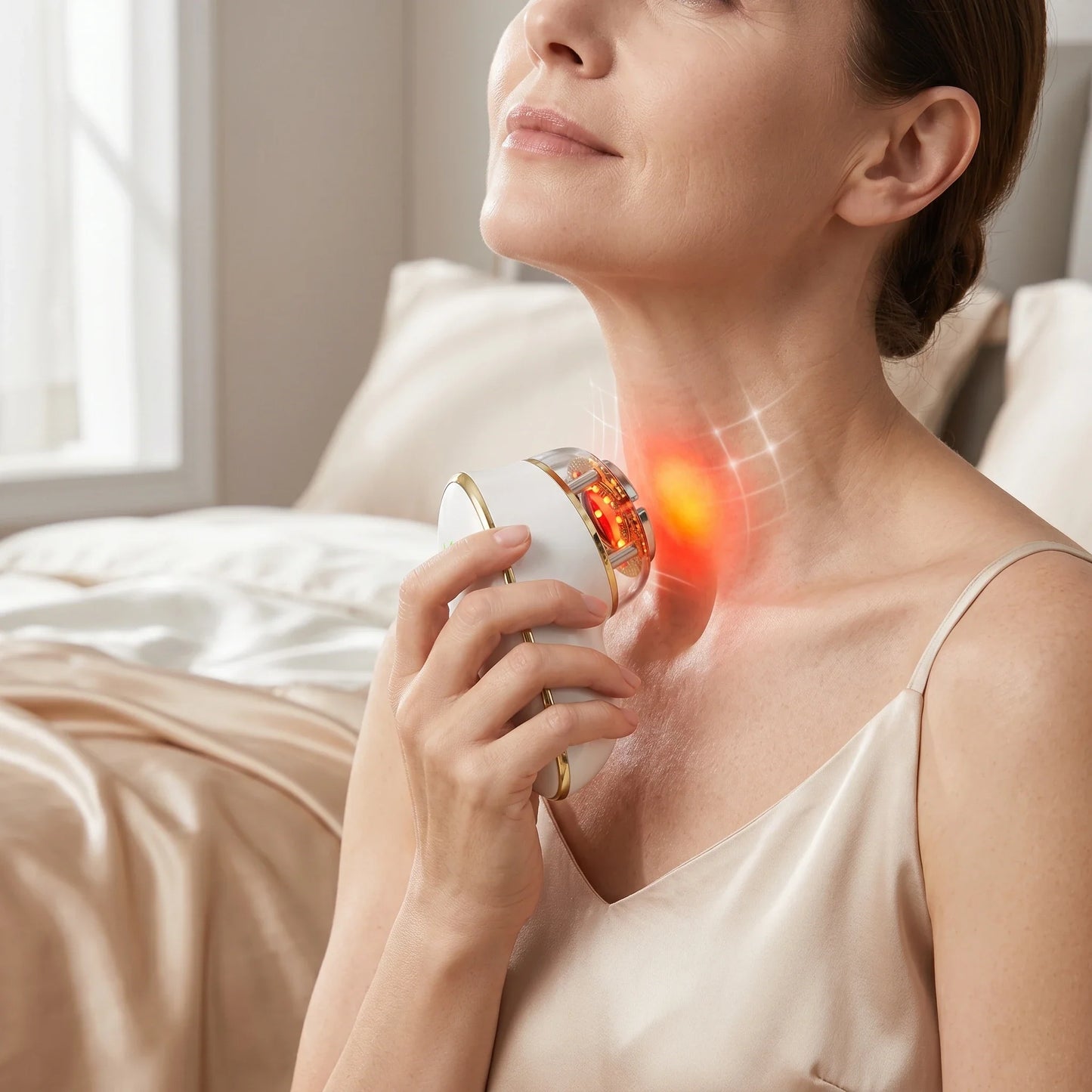LED Face & Neck Sculpting Massager with EMS Suction
