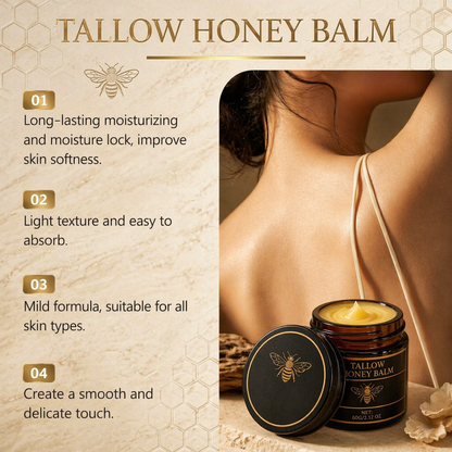 Tallow Honey Face Cream for Dry Skin – Deep Moisturizing & Nourishing Cream for Hydration, Skin Repair & Soft Glowing Skin