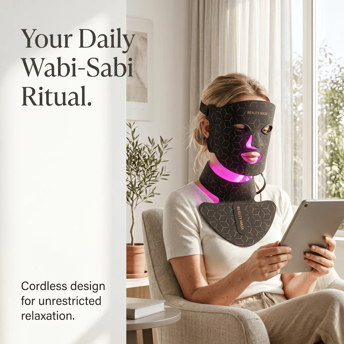 Professional 7-Color LED Light Therapy Mask for Face & Neck